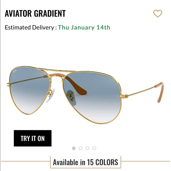 Ray-Ban Aviator light blue Gradient sunglasses - Picture 3 of 7